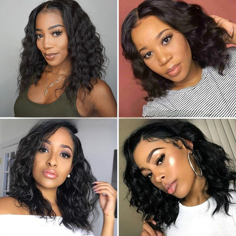 Short Curly Synthetic Wig with Adjustable Net