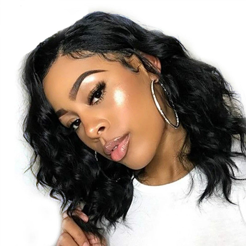 Short Curly Synthetic Wig with Adjustable Net