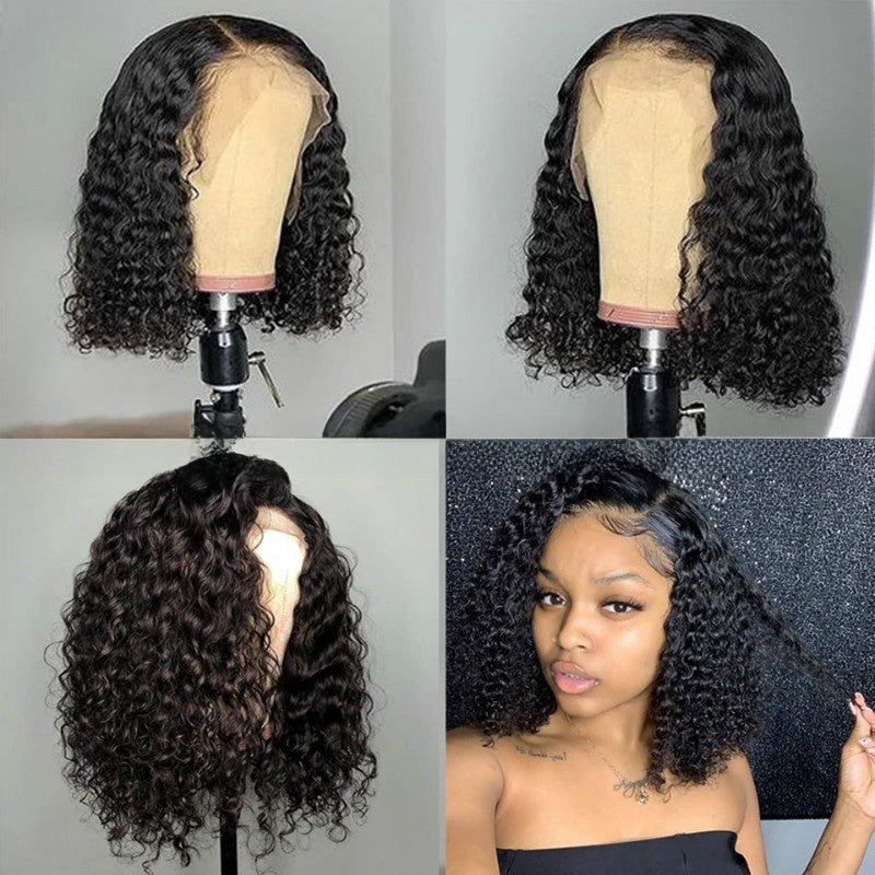 Short Curly Synthetic Wig with Adjustable Net