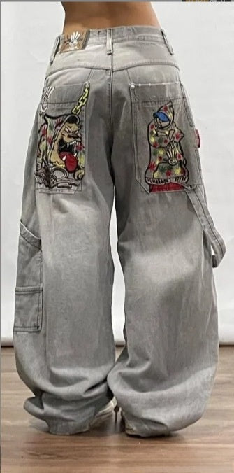Men's Retro Wide Leg Jeans