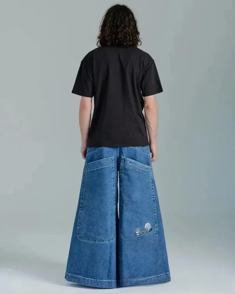 Men's Retro Wide Leg Jeans