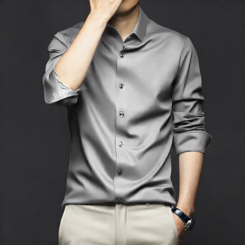 Men's Long Sleeve Anti-Wrinkle Dress Shirt