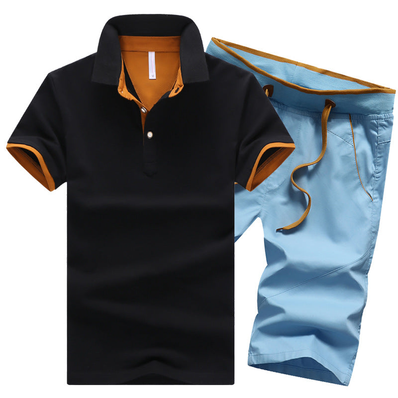 Men's Cotton Polo Shirt and Shorts