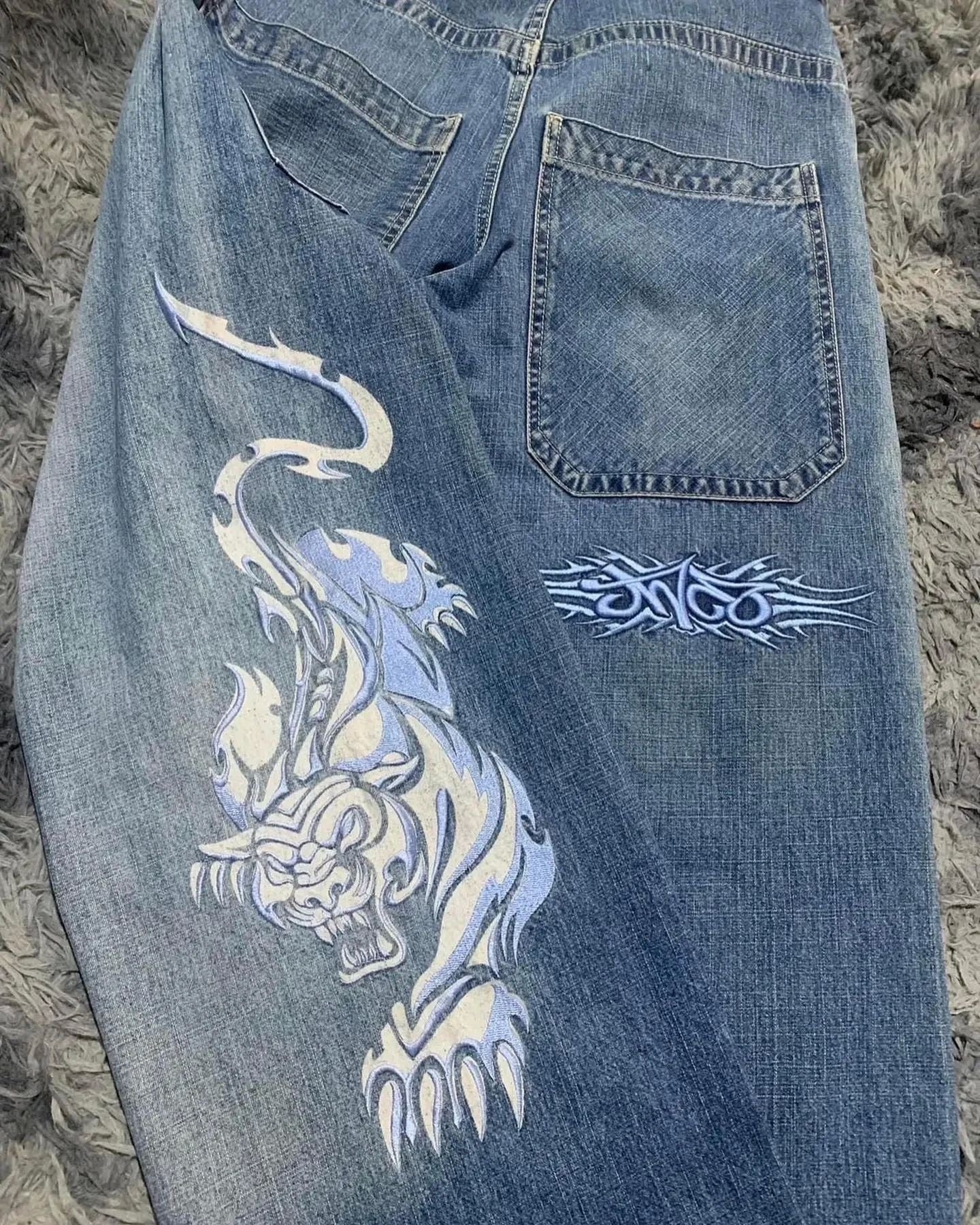 Men's Retro Wide Leg Jeans