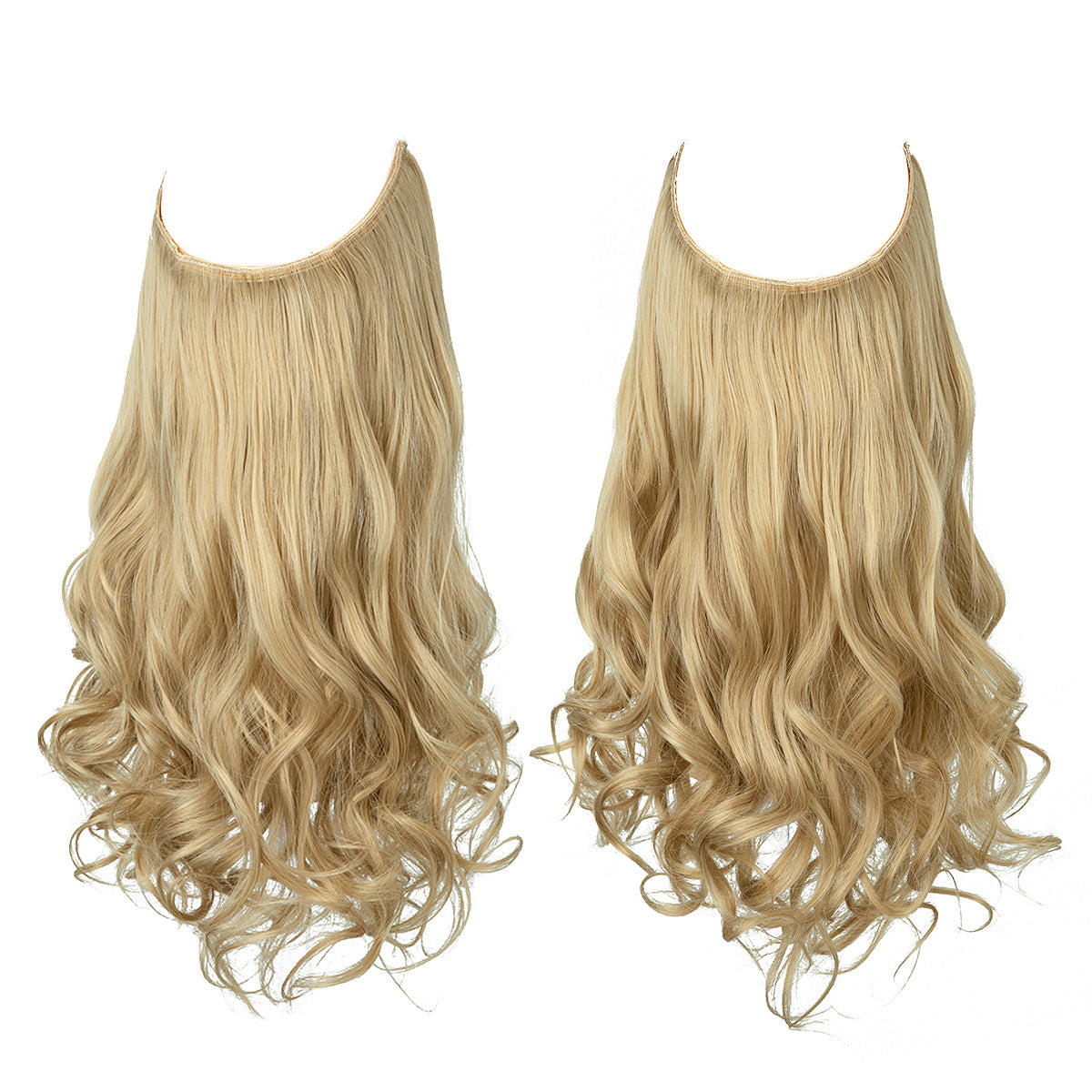 Invisible U-Shaped Hair Extensions Long Curly Synthetic Clip-in Ponytail