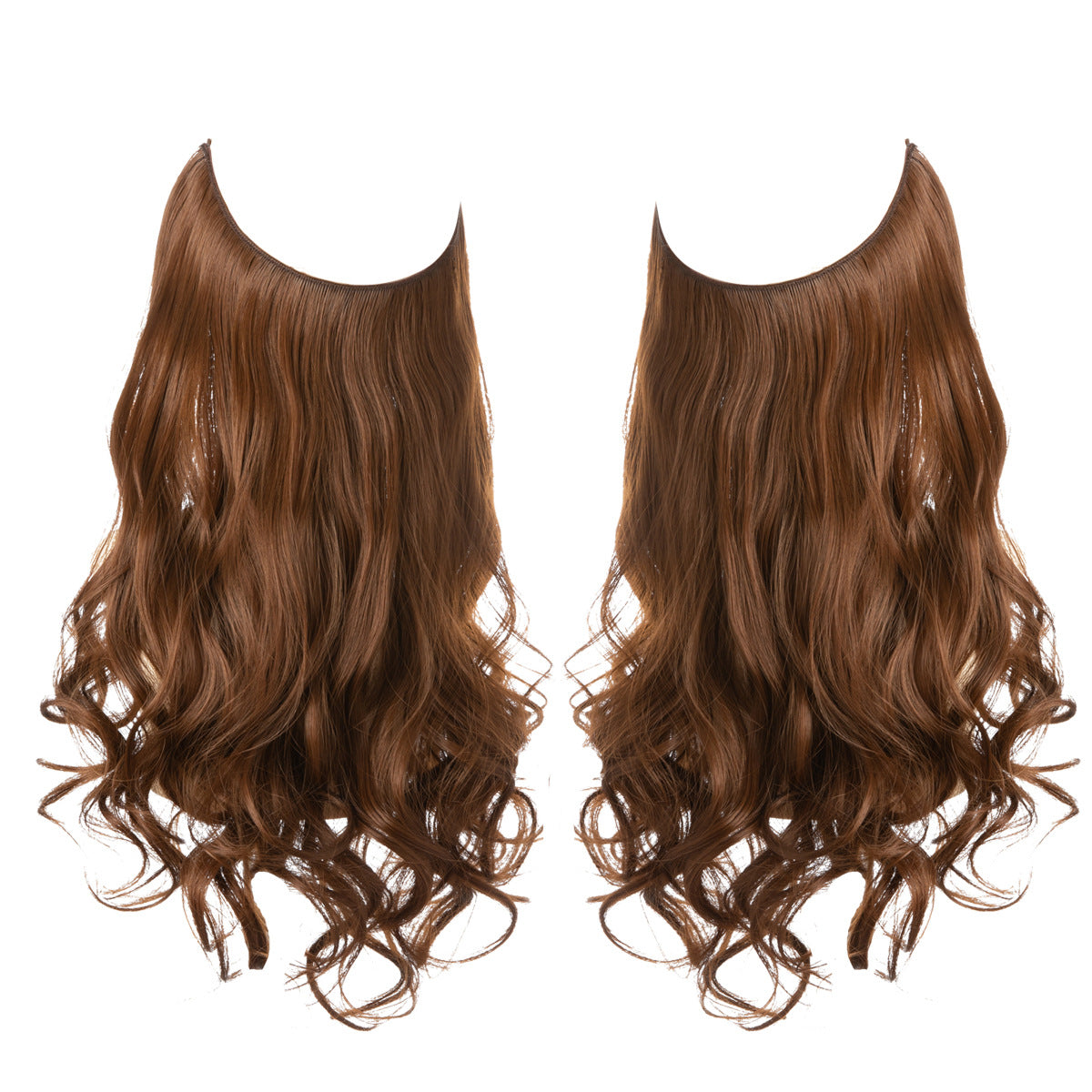 Invisible U-Shaped Hair Extensions Long Curly Synthetic Clip-in Ponytail