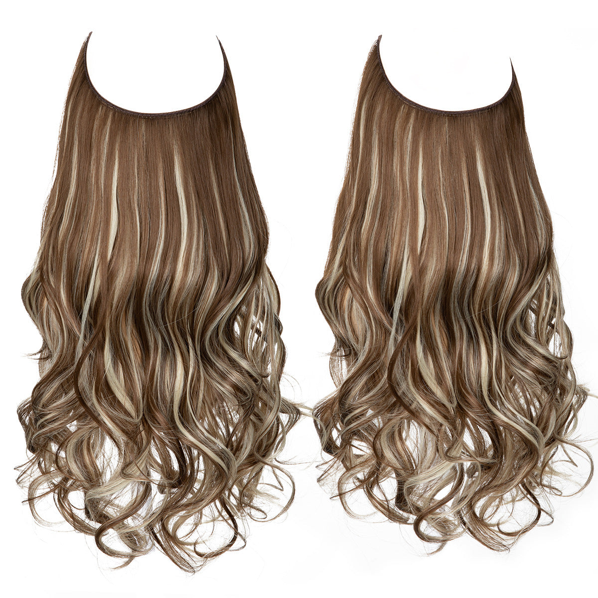 Invisible U-Shaped Hair Extensions Long Curly Synthetic Clip-in Ponytail
