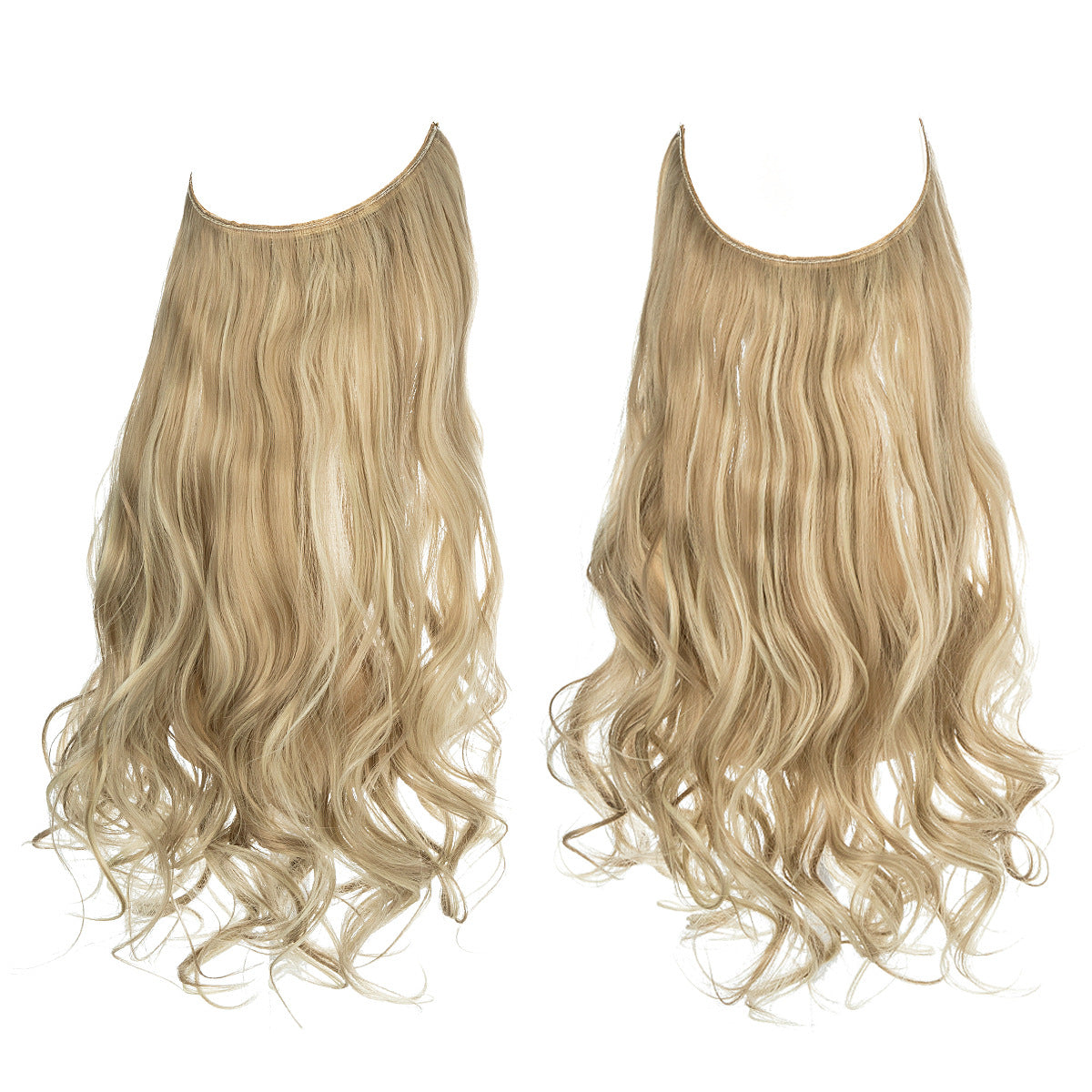 Invisible U-Shaped Hair Extensions Long Curly Synthetic Clip-in Ponytail