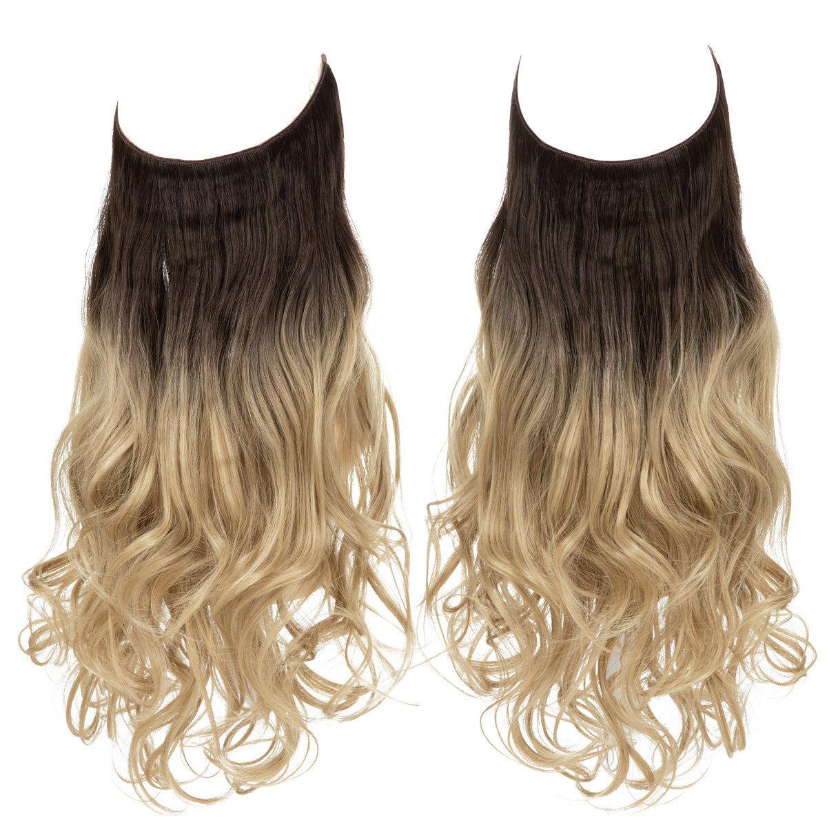 Invisible U-Shaped Hair Extensions Long Curly Synthetic Clip-in Ponytail