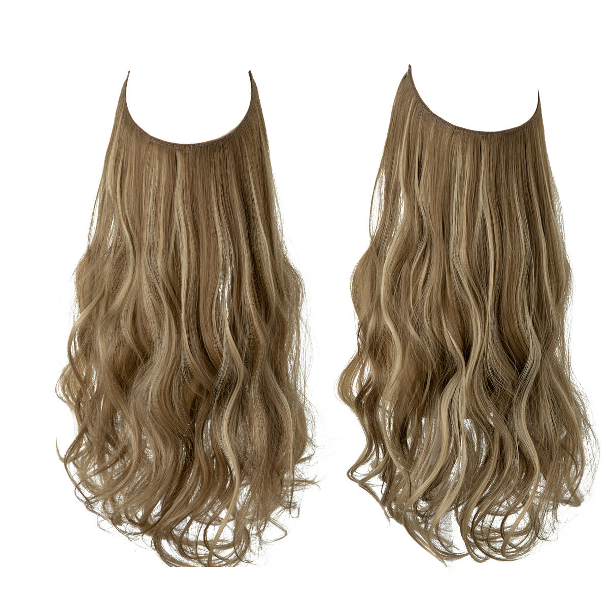 Invisible U-Shaped Hair Extensions Long Curly Synthetic Clip-in Ponytail