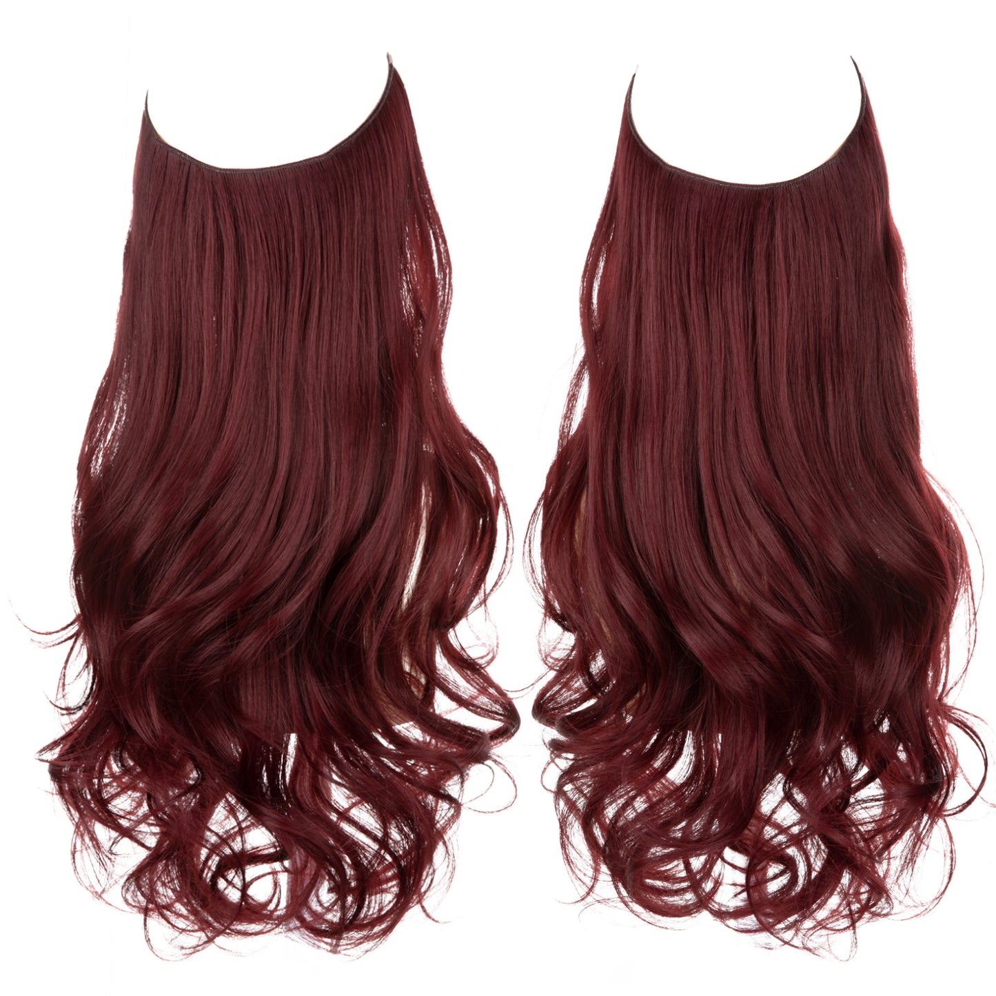 Invisible U-Shaped Hair Extensions Long Curly Synthetic Clip-in Ponytail