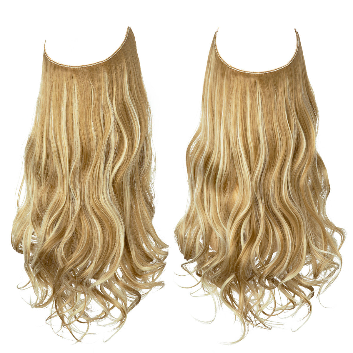 Invisible U-Shaped Hair Extensions Long Curly Synthetic Clip-in Ponytail
