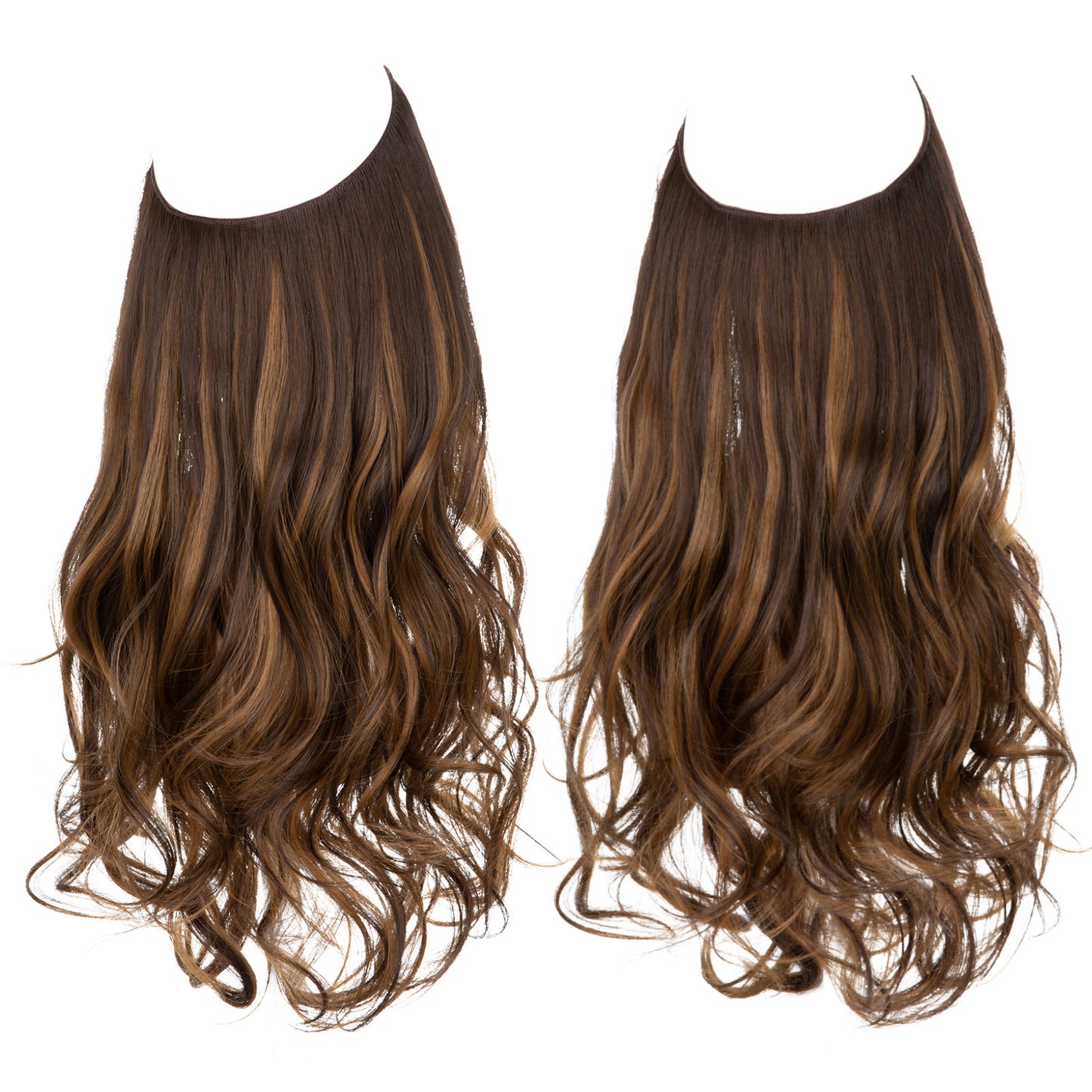 Invisible U-Shaped Hair Extensions Long Curly Synthetic Clip-in Ponytail