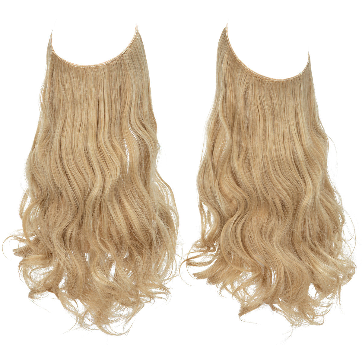 Invisible U-Shaped Hair Extensions Long Curly Synthetic Clip-in Ponytail