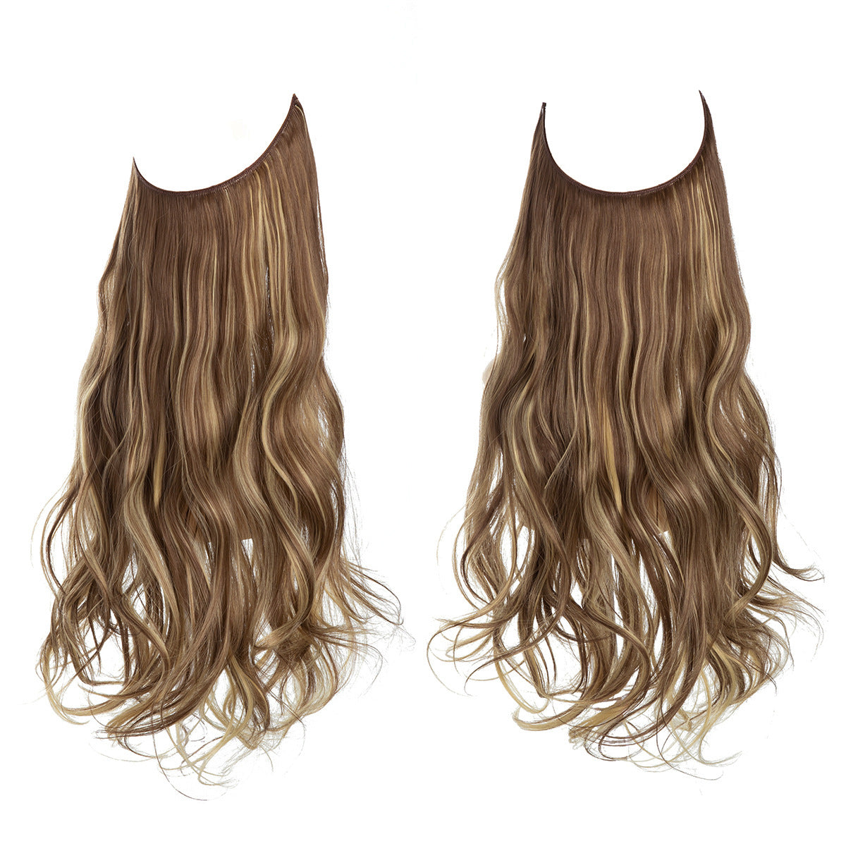 Invisible U-Shaped Hair Extensions Long Curly Synthetic Clip-in Ponytail