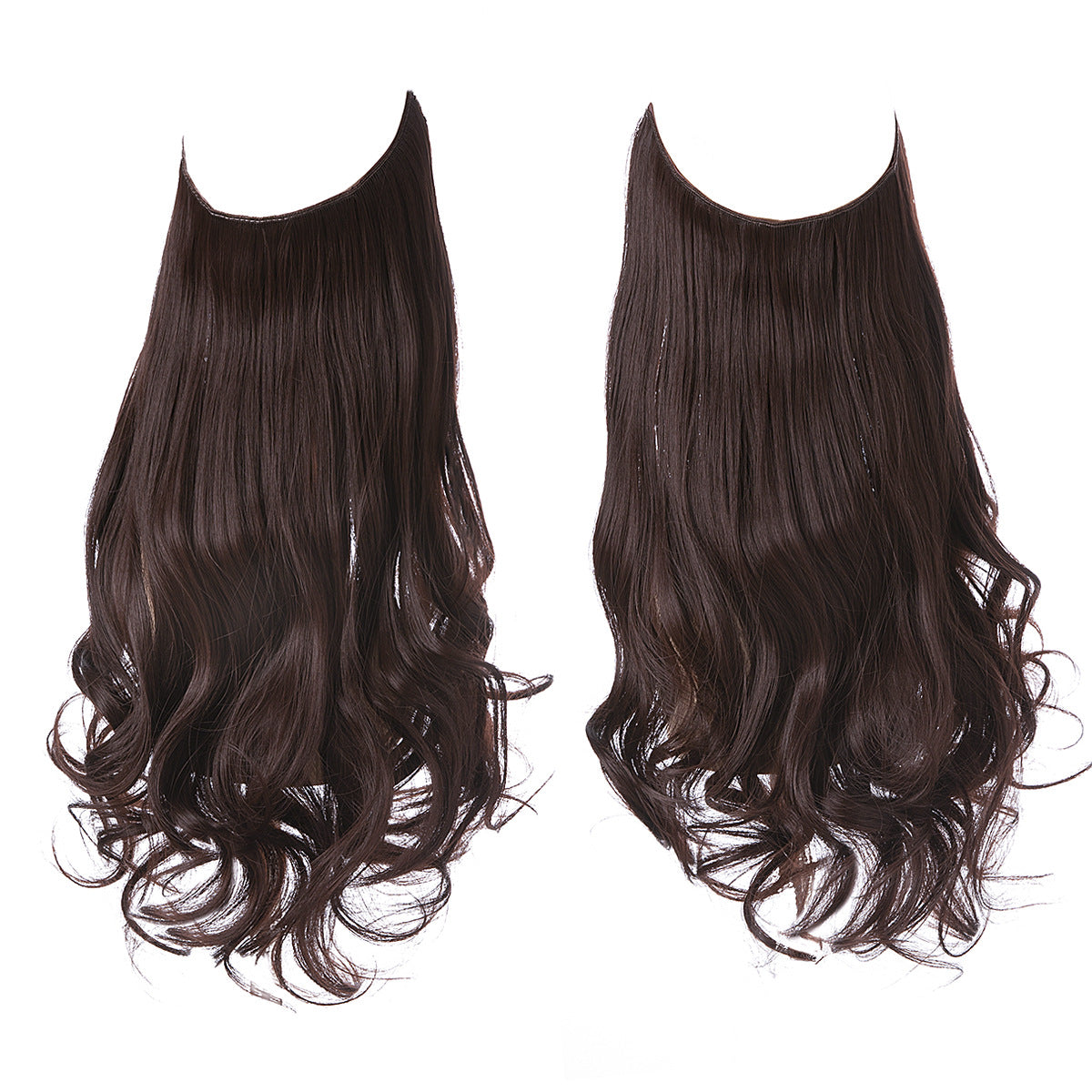 Invisible U-Shaped Hair Extensions Long Curly Synthetic Clip-in Ponytail