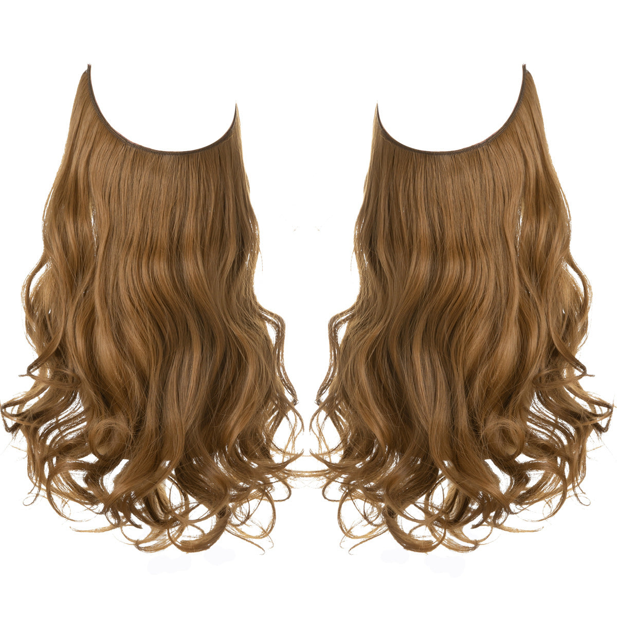 Invisible U-Shaped Hair Extensions Long Curly Synthetic Clip-in Ponytail