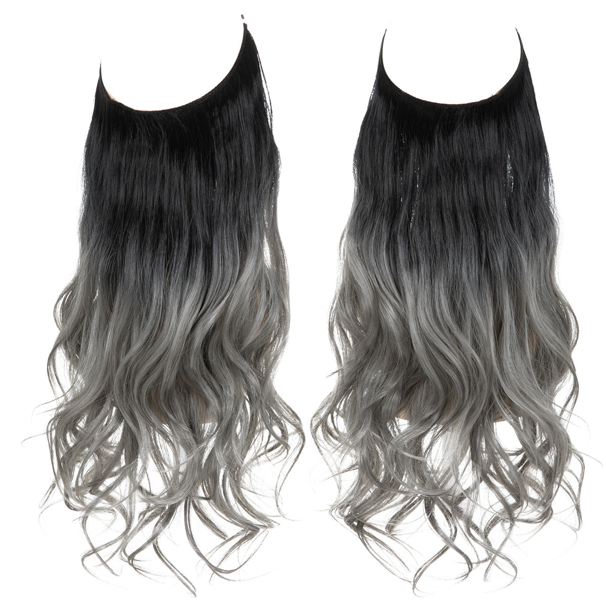 Invisible U-Shaped Hair Extensions Long Curly Synthetic Clip-in Ponytail