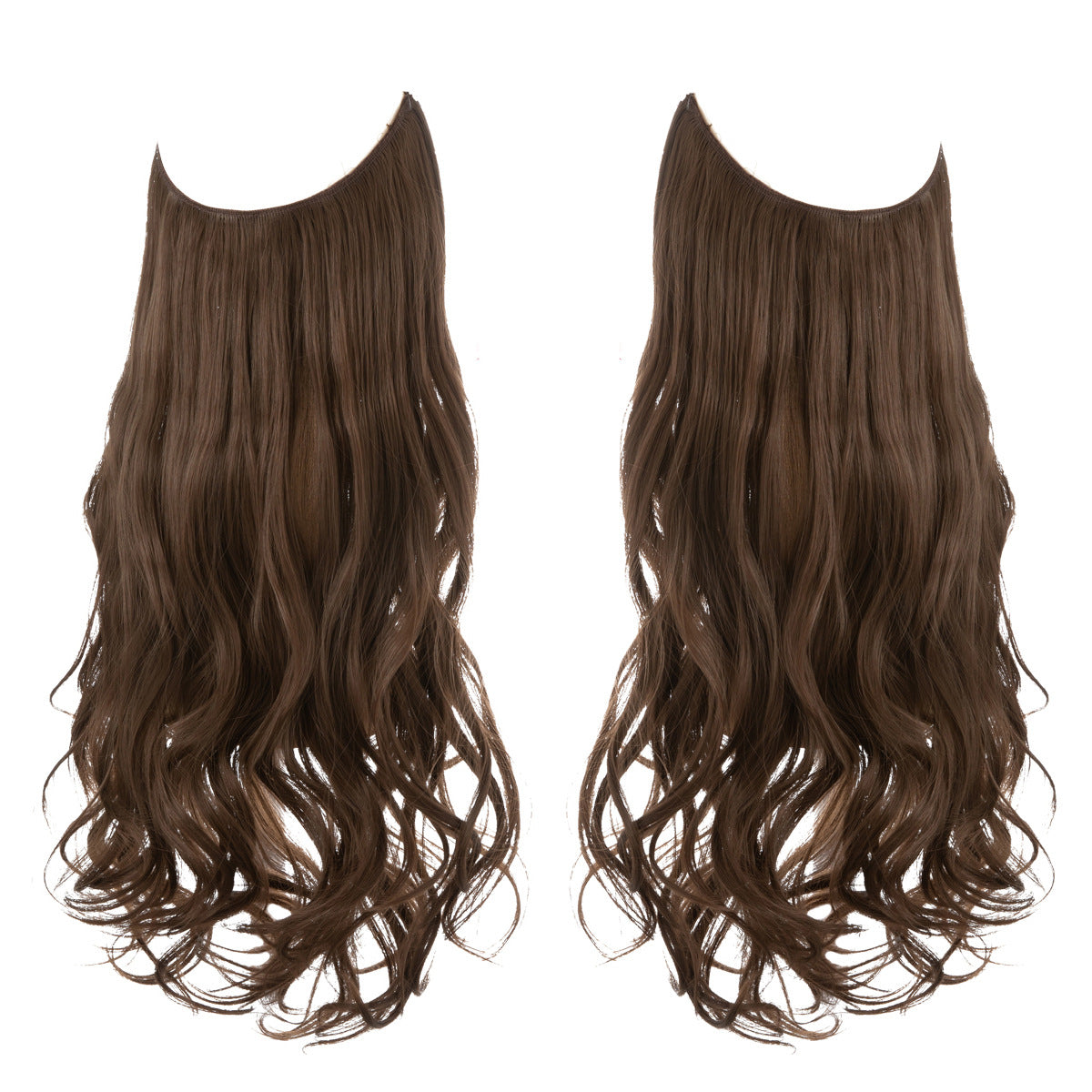 Invisible U-Shaped Hair Extensions Long Curly Synthetic Clip-in Ponytail
