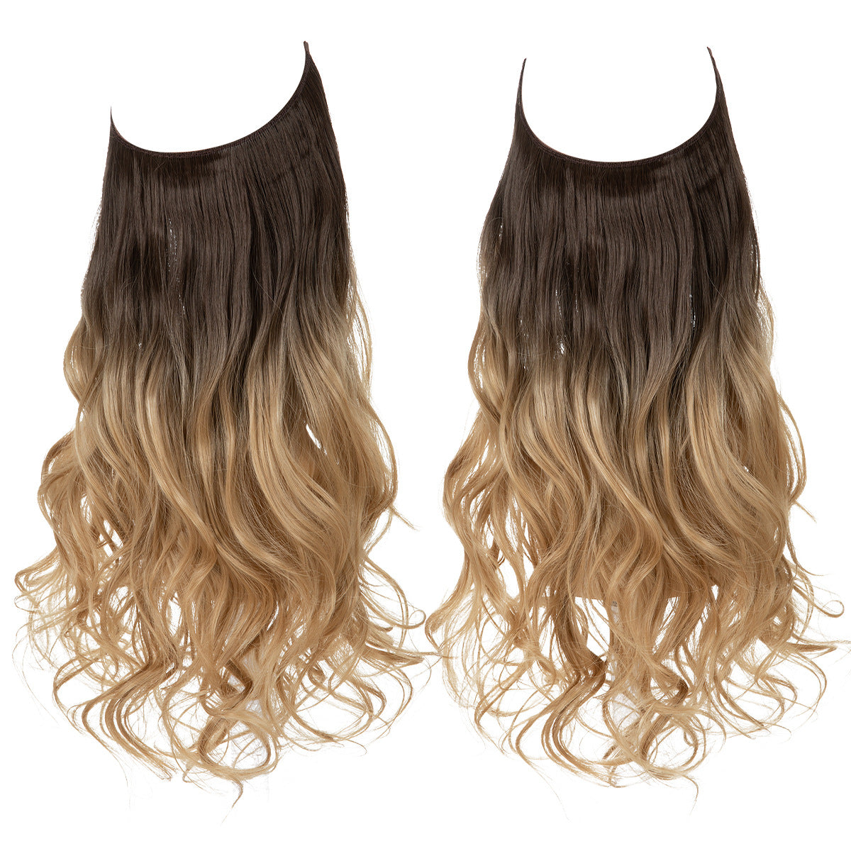 Invisible U-Shaped Hair Extensions Long Curly Synthetic Clip-in Ponytail