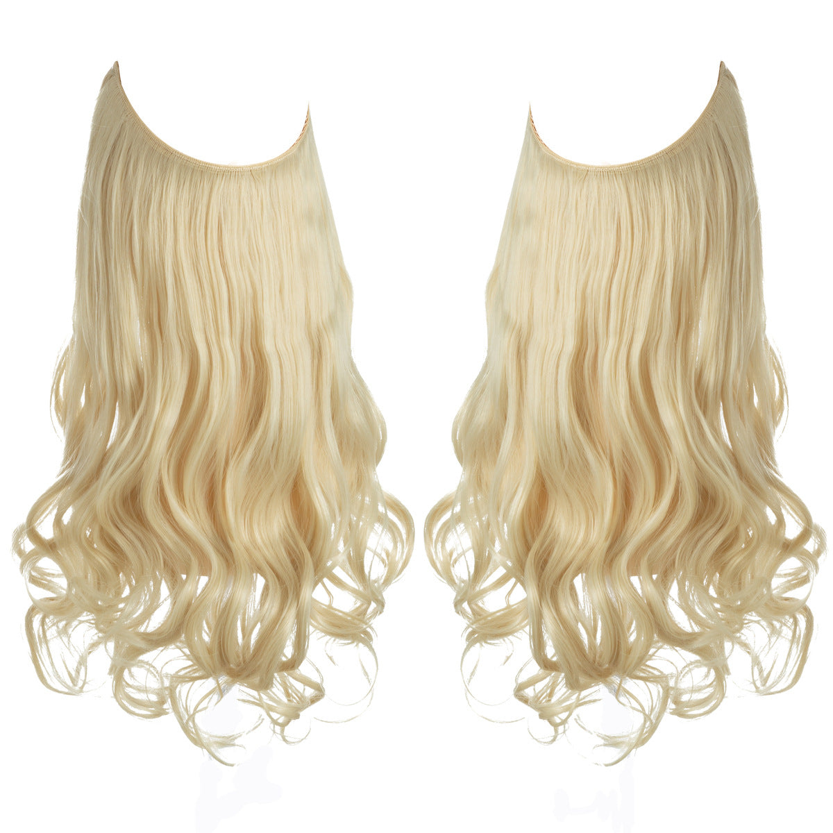 Invisible U-Shaped Hair Extensions Long Curly Synthetic Clip-in Ponytail
