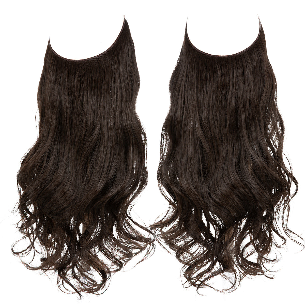 Invisible U-Shaped Hair Extensions Long Curly Synthetic Clip-in Ponytail
