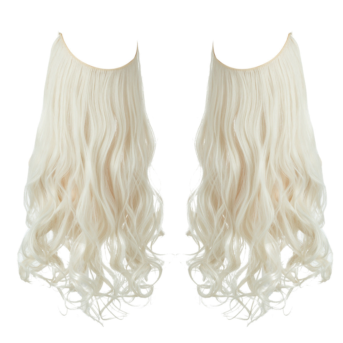 Invisible U-Shaped Hair Extensions Long Curly Synthetic Clip-in Ponytail