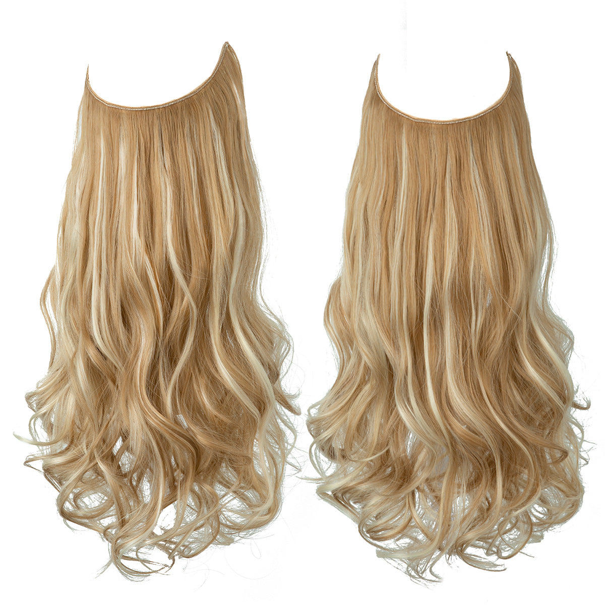 Invisible U-Shaped Hair Extensions Long Curly Synthetic Clip-in Ponytail