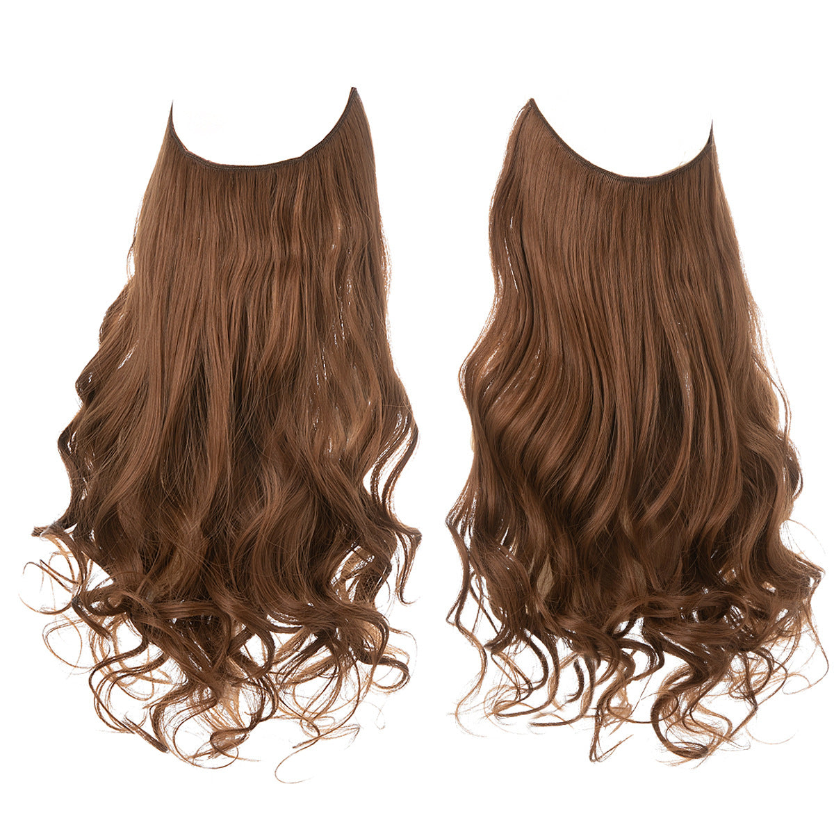 Invisible U-Shaped Hair Extensions Long Curly Synthetic Clip-in Ponytail