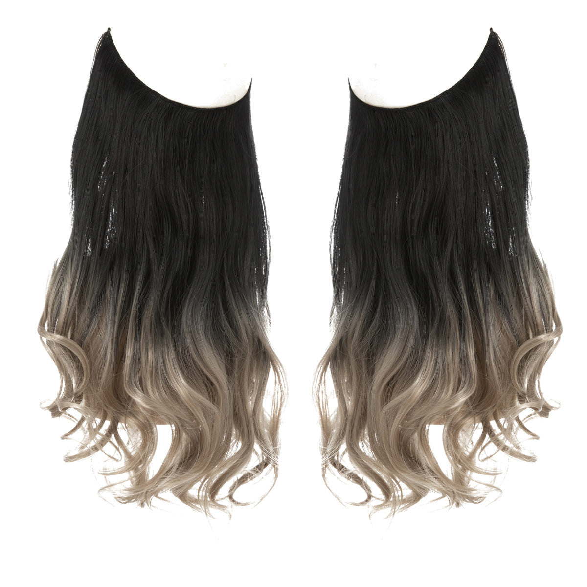 Invisible U-Shaped Hair Extensions Long Curly Synthetic Clip-in Ponytail