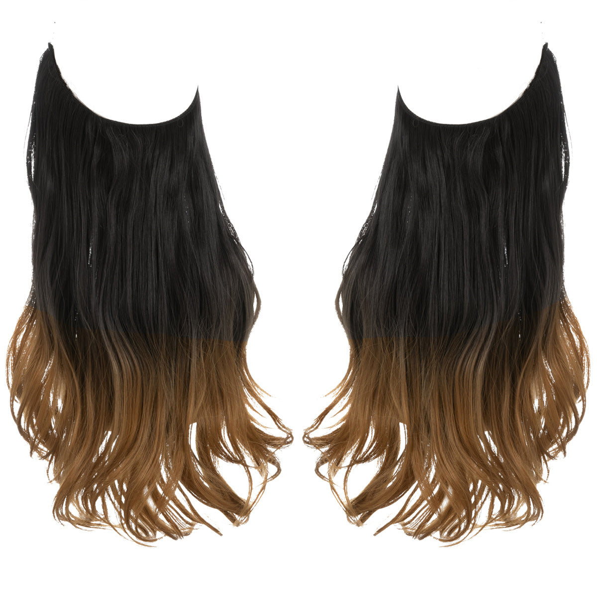 Invisible U-Shaped Hair Extensions Long Curly Synthetic Clip-in Ponytail